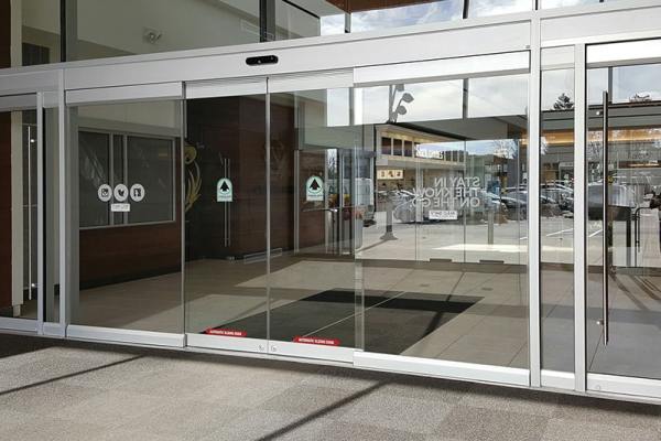 sliding-glass-automatic-pedestrian-doors-with-operator