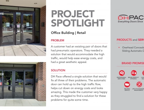 Automatic Sliding Doors Enhance Office Entrance